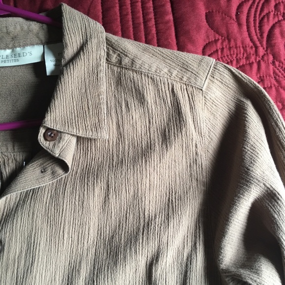 Tan Button-Up - Picture 3 of 6
